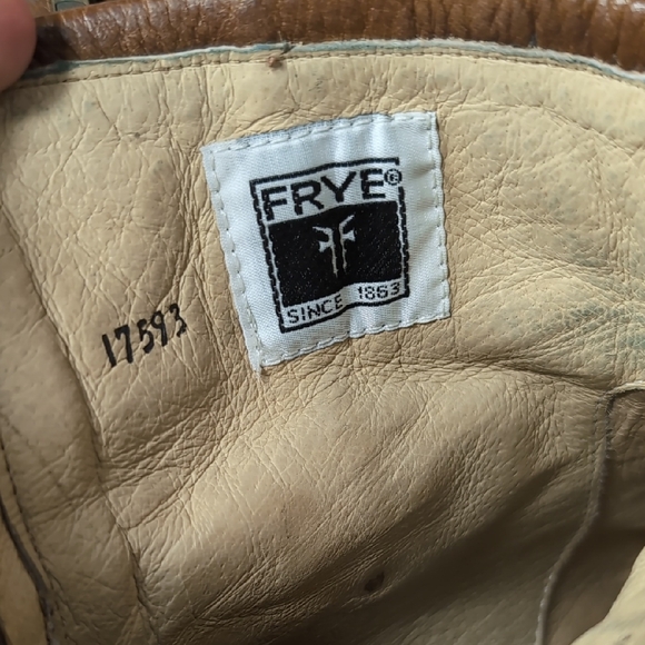 Frye Brown Leather Phillip Harness Ankle Boots Size 6.5 - Picture 6 of 13